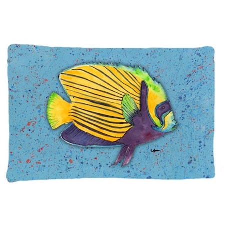 Carolines Treasures Carolines Treasures 8579PILLOWCASE 20.5 x 30 in. Tropical Fish on Blue Moisture Wicking Fabric Standard Pillow Case 8579PILLOWCASE